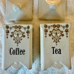Vintage Floral Coffee and Tea Canister Set